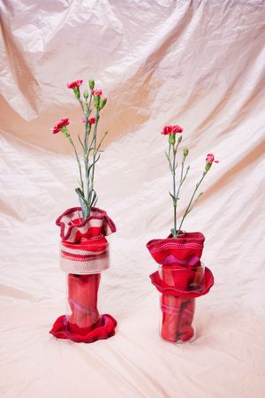 minigonnavase red flowers