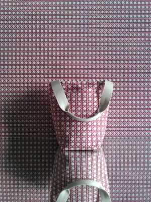 wiener geflecht tote bag mini red